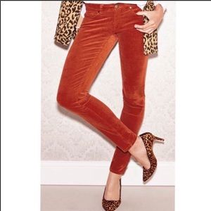 CAbi Burnt Orange Skinny Corduroy Pants Size 4